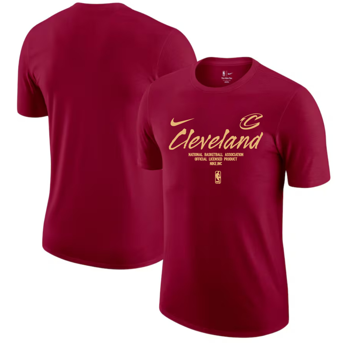 Men 2025 NBA Cleveland Cavaliers Red Nike T shirts style 3->nba t-shirts->Sports Accessory